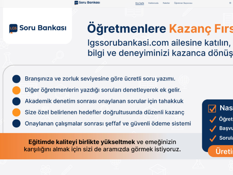 LGS’ye Hazırlanmanın En Akıllı Yolu: lgssorubankasi.com